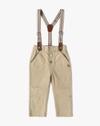 PANT WITH SUSPENDER, BEIGE, 3-4Y