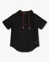 HOODED KANGARO POCKET, BLACK