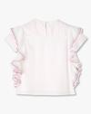 S\S FLOUNCE TOP, WHITE, 15-16Y