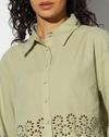 schiffli shirt, LT. GREEN