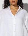 oversized linen shirt, OFF WHITE