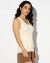 RIBBED TANK TOP, OFF WHITE, S