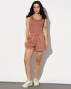 RIBBED TANK TOP, PINK, L