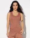 RIBBED TANK TOP, PINK, L