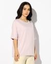 ROLLED UP SLEEVE TEE, LILAC, M