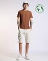 HERRINGBONE KNIT TSHIRT, LT.BROWN, L