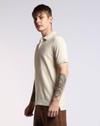 TEXTURED POLO TSHIRT, OFF WHITE, L