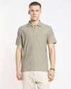 RIBBED KNIT POLO, OLIVE, XXL