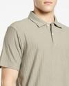 RIBBED KNIT POLO, OLIVE, XXL