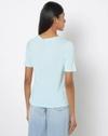 V-neck T-shirt with Embroidery