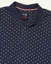 Regular Fit Micro Print Cotton Polo T-Shirt