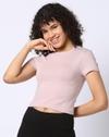 Rio Basic Sunflower Crop Tshir, PINK, XL