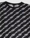 KNIT HS PRINTED CROP TSHIRTS, BLACK, S