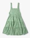 Floral Print Tiered Pinafore Dress with T-Shirt