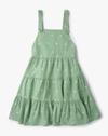 Floral Print Tiered Pinafore Dress with T-Shirt