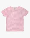 FOIL PRINTED TIERED DUNGRE, PINK, 11-12Y