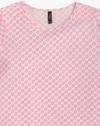 FOIL PRINTED TIERED DUNGRE, PINK, 11-12Y