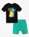 Long Tshirt w Cycling, JET BLACK, 13-14Y