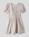 YARN DYED DRESS, WHITE, 15-16Y