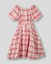 YD PUFF SLEEVE DRESS, WHITE, 13-14Y