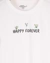 Tshirt w frill slv n beaded, WHITE