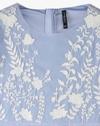 DRESS W FLORAL EMBROIDERY, BLUE, 8-9Y