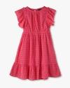 RUFFELED DRESS W 4 TIER SK, PINK, 13-14Y