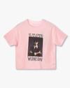 Tshirt w Photo print w, LT. PINK, 13-14Y