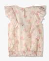 PRINTED RUFFLE SLEEVE, OFF WHITE