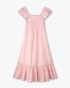 PINK LUREX DRESS W EMBRO, PINK, 11-12Y