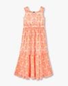 IKAT LUREX GEORGETTE MIDI, ORANGE, 9-10Y