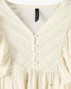 PEPLUM TOP WITH RHINESTON, BEIGE