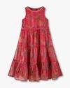 Tiered floral dress, PINK, 11-12Y
