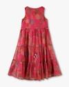 Tiered floral dress, PINK, 11-12Y