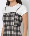 JACQUARD KNIT TWOFER, BLACK, L