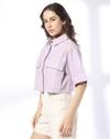 Women Regular Fit Shirt with Flap Pockets