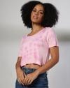 TIE DYE BACK DETAIL TOP, PINK, XL