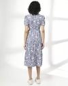 WRAP DRESS, BLUE, L