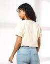 BALLOON TOP, OFF WHITE, XS