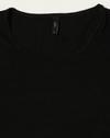 LS Textured Knit Top, BLACK, S