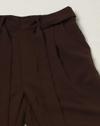 FRONT TIEUP PANTS, BROWN, S