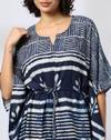 Rayon Kaftan ROE016, NAVY, M