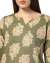 Woven Ethnic PJ Set KDPL, OLIVE GREEN, L