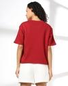 SMILEY CLUB TOP, MAROON, S