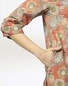 Floral print kurta, CORAL