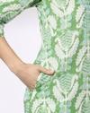 green big print aop kurta, GREEN, M