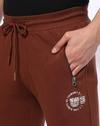 FASHION JOGER WITH ZIP, DK. BROWN, M