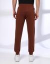 FASHION JOGER WITH ZIP, DK. BROWN, M