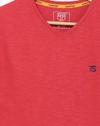 CORE SLUB V NECK, RED, XL