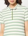 Women Striped Regular Fit Polo T-Shirt
